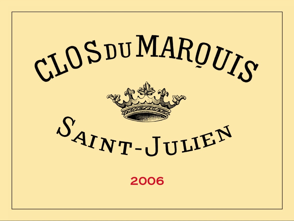 CLOS DU MARQUIS 2006 (From Bordeaux)