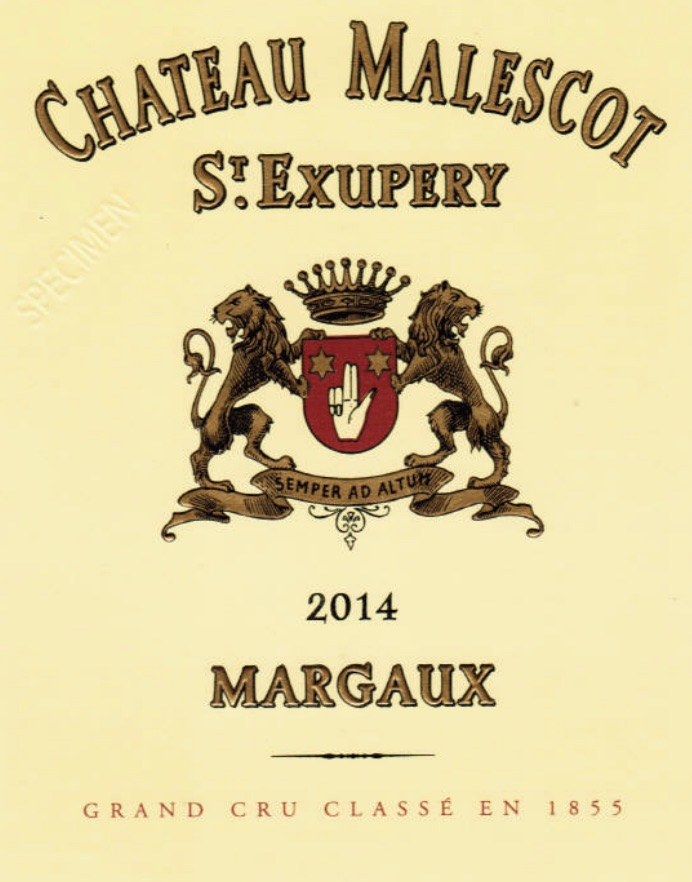 MALESCOT ST EXUPERY 2014 (From Bordeaux)
