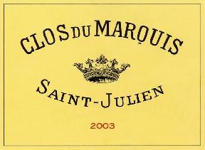 CLOS DU MARQUIS 2003 (From Bordeaux)