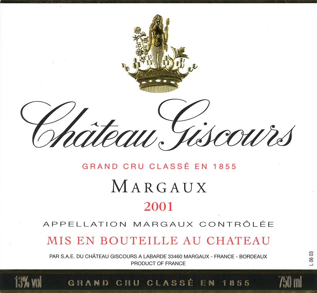 GISCOURS 2001 (From Bordeaux)