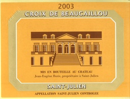 LA CROIX DE BEAUCAILLOU 2003 (From Bordeaux)