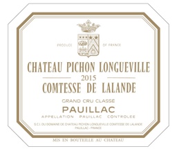 PICHON LONGUEVILLE COMTESSE DE LALANDE 2015 (From Bordeaux)